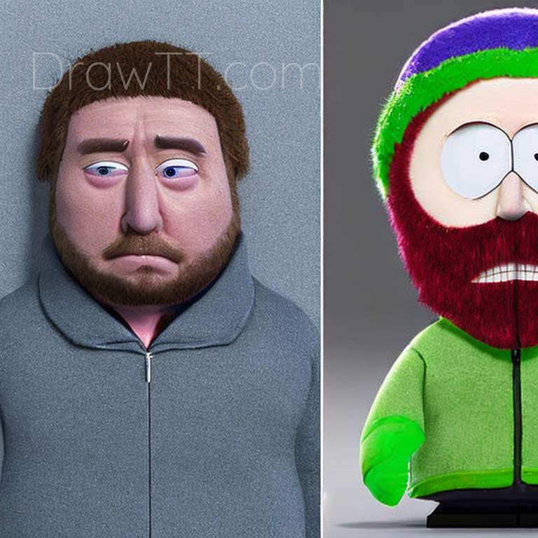 hyper realistic South Park characters DrawTT Images