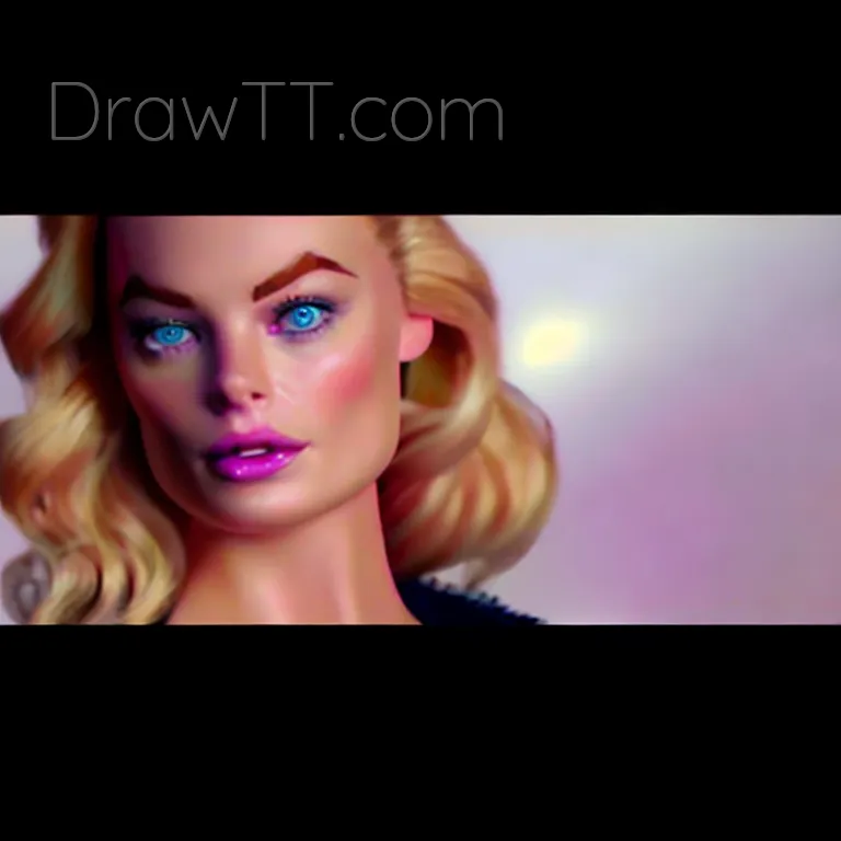 Margot Robbie As Barbie In Greta Gerwigs ‘barbie Digital Art