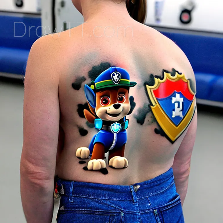 a paw patrol tattoo DrawTT Images